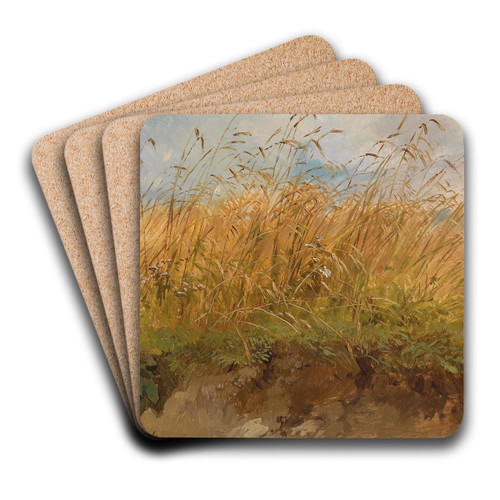 Am Wiesenrand by Johann Fischbach Art Drink Coaster set