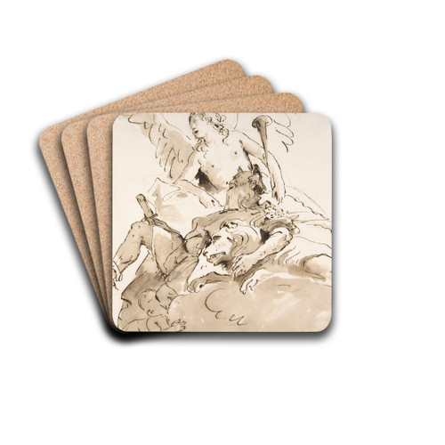 Apotheosis of a Warrior by Giovanni Battista Tiepolo Drink Coasters - set of 4
