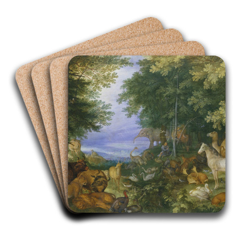 Orpheus Charming the Animals with His Music by Roelant Savery Art Drink Coaster set