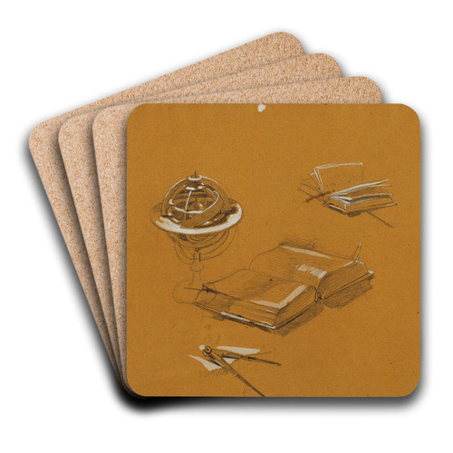 Studie zu 'Faust am Ostermorgen' by Johann Peter Krafft Art Drink Coaster set