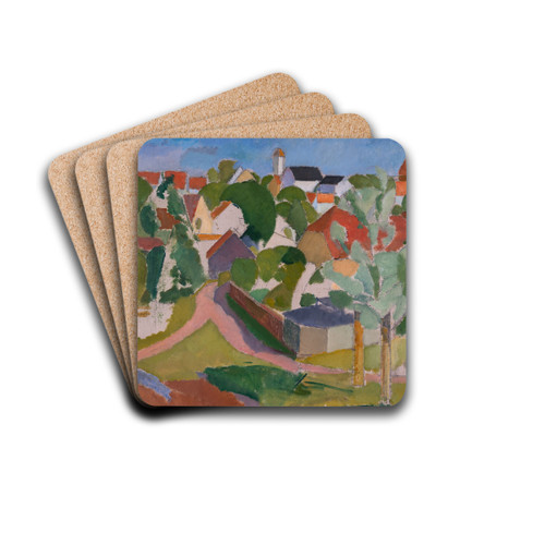 View of Svaneke by Karl Isakson Drink Coasters - set of 4