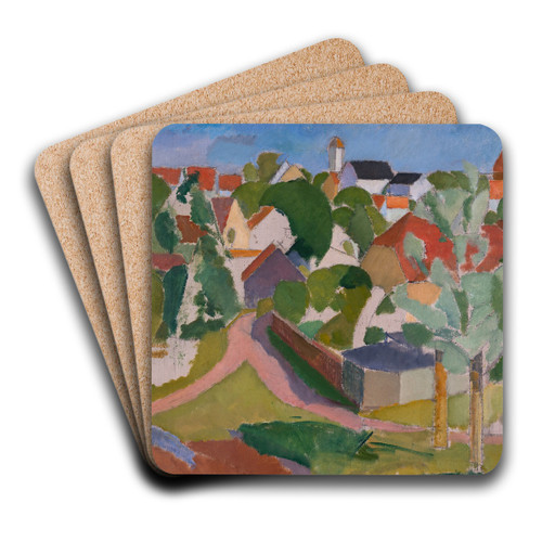View of Svaneke by Karl Isakson Art Drink Coaster set