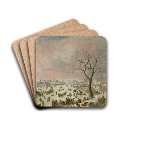 Winter Pleasures by Jan Griffier Drink Coasters - set of 4