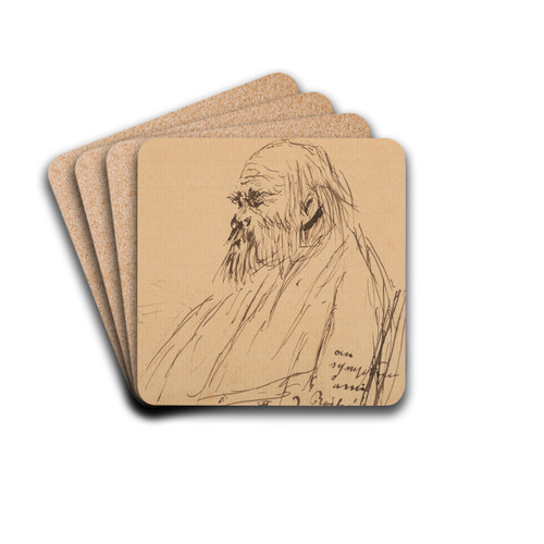 Paul Verlaine by Frdric Auguste Cazals Drink Coasters - set of 4
