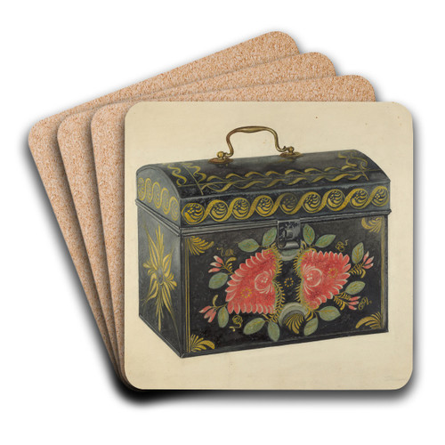 Chest by Thomas Watts Art Drink Coaster set Chest by Thomas Watts Art Drink Coaster set