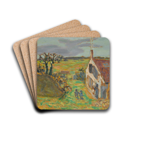 Les Deux Enfants, Vernouillet by Pierre Bonnard Art Drink Coaster set