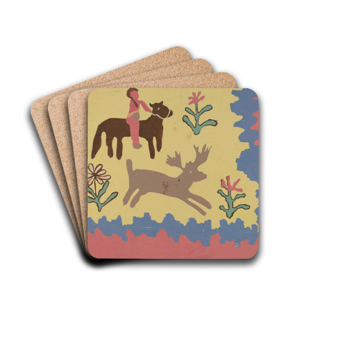 Bedspread by Majel G. Claflin Drink Coasters - set of 4