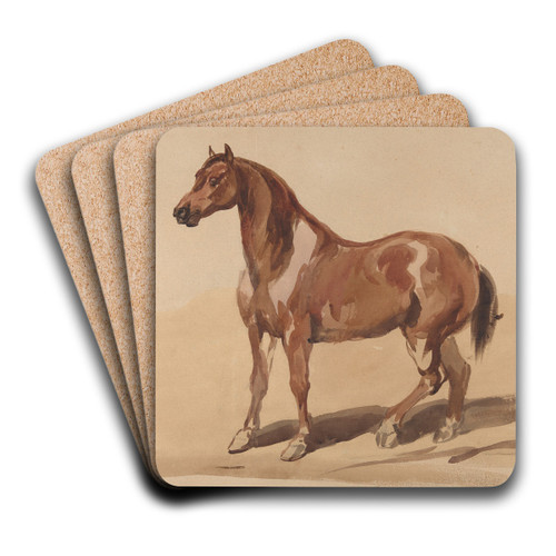 Ko maci kasztanowatej by Piotr Michaowski Art Drink Coaster set