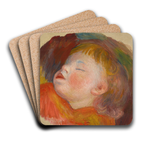 Enfant Endormi by Pierre-Auguste Renoir Art Drink Coaster set