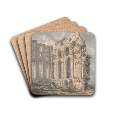 Tynemouth Priory, Northumberland by Thomas Girtin Drink Coasters - set of 4