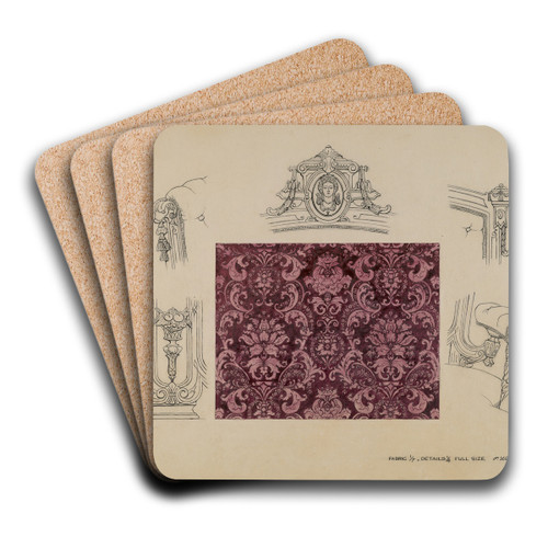 Detail of Sofa by Paul Ward Art Drink Coaster set Detail of Sofa by Paul Ward Art Drink Coaster set