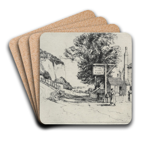 The Rising Sun by Sir Frank Short Art Drink Coaster set The Rising Sun by Sir Frank Short Art Drink Coaster set