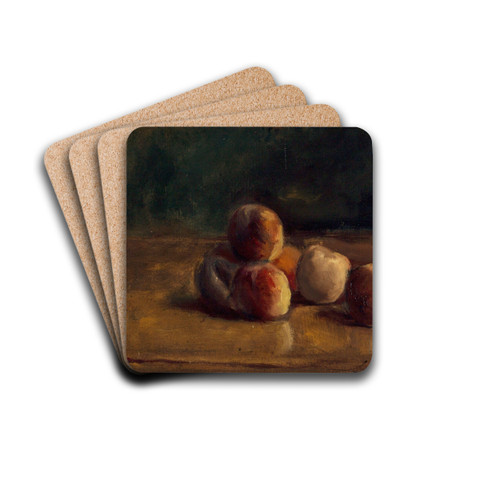 Nature morte aux pches by Sarah Bernhardt Drink Coasters - set of 4