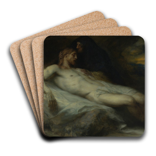 Lamentation of Christ by Ferdinand Keller Art Drink Coaster set