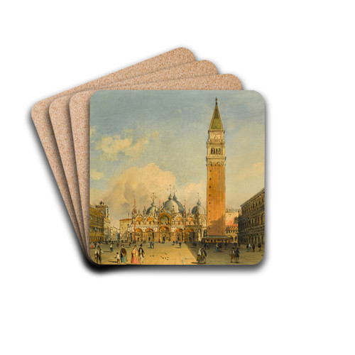 Venetian View III by Carlo Grubacs Drink Coasters - set of 4