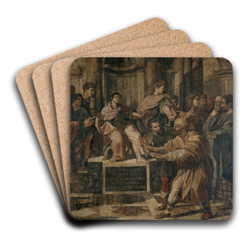 The Blinding of Elymas by Raphael Art Drink Coaster set The Blinding of Elymas by Raphael Art Drink Coaster set