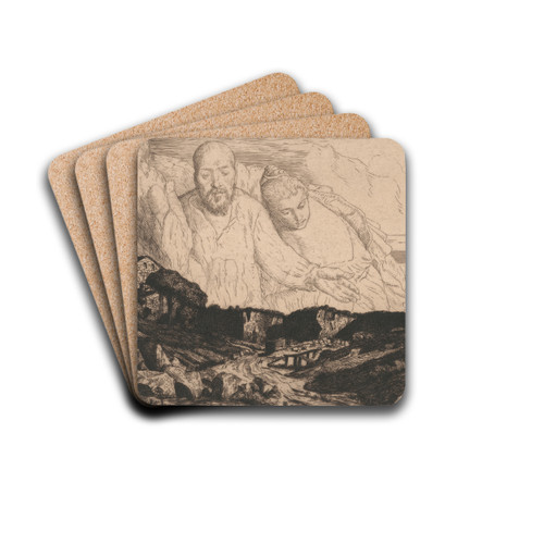 At the Back of Beyond by William Strang Drink Coasters - set of 4