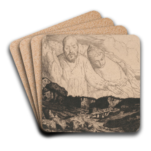 At the Back of Beyond by William Strang Art Drink Coaster set