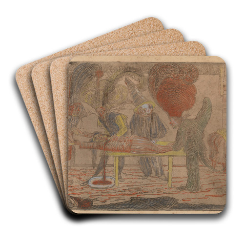 The Assassination by James Ensor Art Drink Coaster set The Assassination by James Ensor Art Drink Coaster set