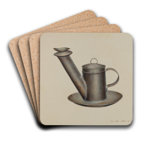 Whale Oil Lamp by James M. Lawson Art Drink Coaster set