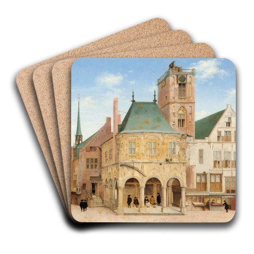 The Old Town Hall of Amsterdam by Pieter Jansz Saenredam Art Drink Coaster set