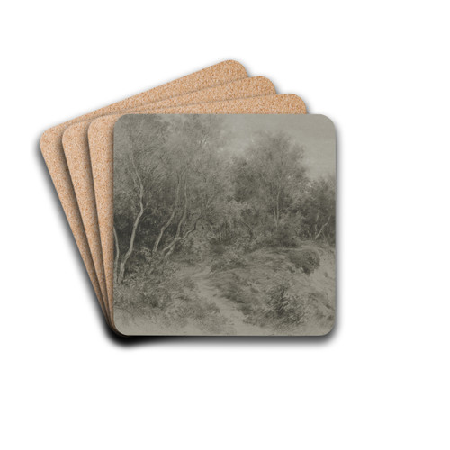 Waldweg bei Knigstein-Falkenstein by Adolf Hoeffler Drink Coasters - set of 4