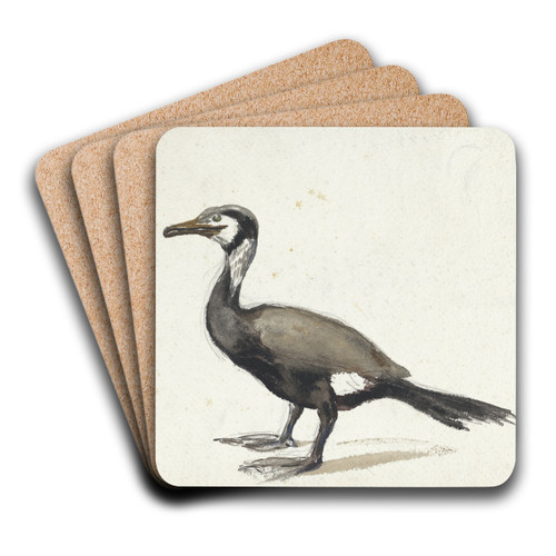 Aalscholver by Willem Roelofs Art Drink Coaster set