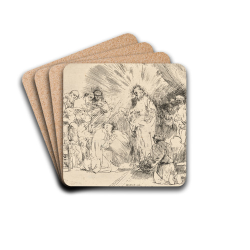 Christ appearing to the Apostles by Rembrandt van Rijn Art Drink Coaster set