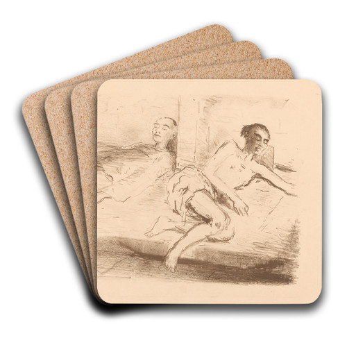 Twee opiumschuivers by Marius Bauer Art Drink Coaster set