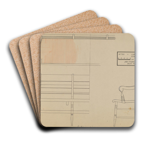 Settee by Jack Bochner Art Drink Coaster set