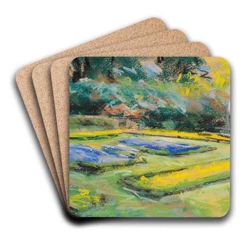 Blumenterrasse im Wannseegarten nach Nordwesten by Max Liebermann Art Drink Coaster set