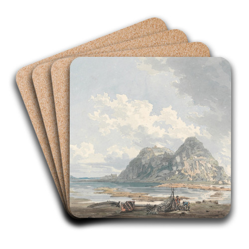 Dumbarton Rock and Castle by Thomas Girtin Art Drink Coaster set