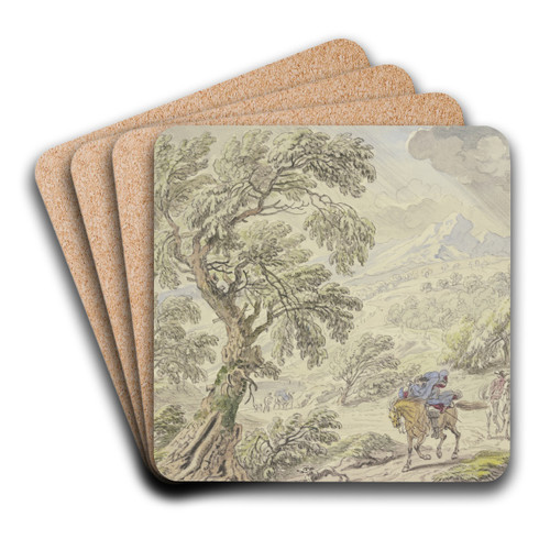 Landschaft im Sturm und Regen by Dirk Maas Art Drink Coaster set