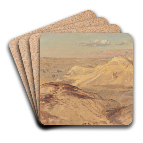 Landscape near Petra by Frederic Edwin Church Art Drink Coaster set