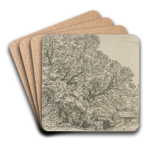 Alna Willows by Ernest Haskell Art Drink Coaster set