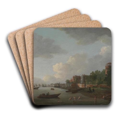 An Imaginary View of Westminster Bridge by Adrien Leprieur Art Drink Coaster set