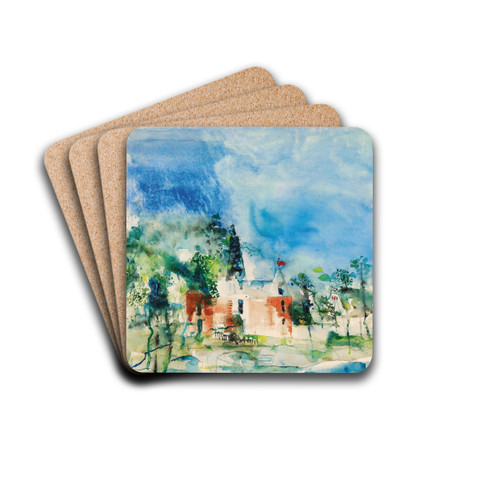 Castle with red towers by Wilhelm Thny Drink Coasters - set of 4