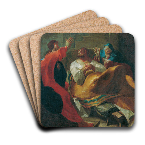 Der Tod des heiligen Joseph by Franz Sigrist the elder Art Drink Coaster set