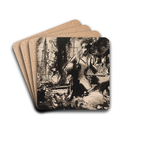 Apparition by Alfred Ost Drink Coasters - set of 4 Apparition by Alfred Ost Drink Coasters - set of 4