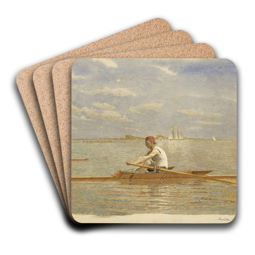 John Biglin in a Single Scull by Thomas Eakins Art Drink Coaster set