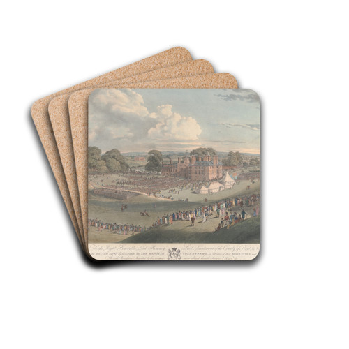 Dinner Given to the Kentish Volunteers (at the Mote, Maidstone) by William Alexander Drink Coasters - set of 4 Dinner Given to the Kentish Volunteers (at the Mote, Maidstone) by William Alexander Drink Coasters - set of 4