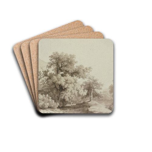 Landschaft mit groen Bumen by Jean-Jacques de Boissieu Drink Coasters - set of 4