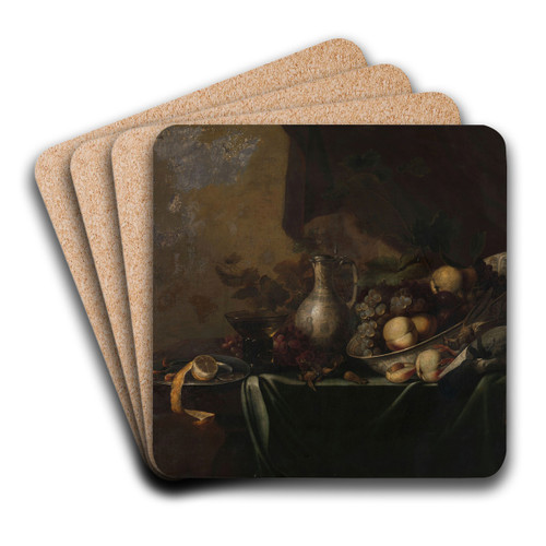 Still Life with Fruit by Michiel Simons II Art Drink Coaster set