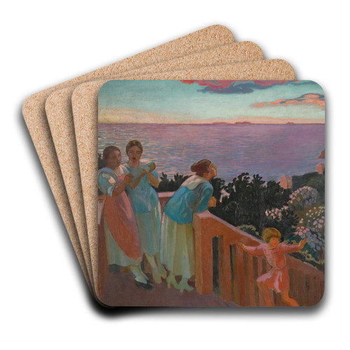 Crpuscule Aux Hortensias by Maurice Denis Art Drink Coaster set