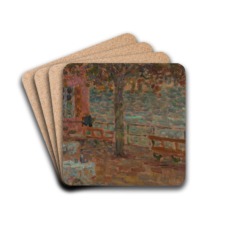 Le caf au bord du lac by Henri Le Sidaner Drink Coasters - set of 4