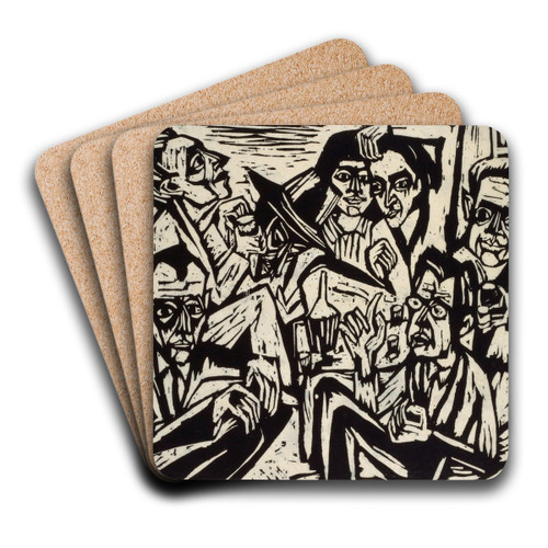 Atelierfest by Hermann Scherer Art Drink Coaster set