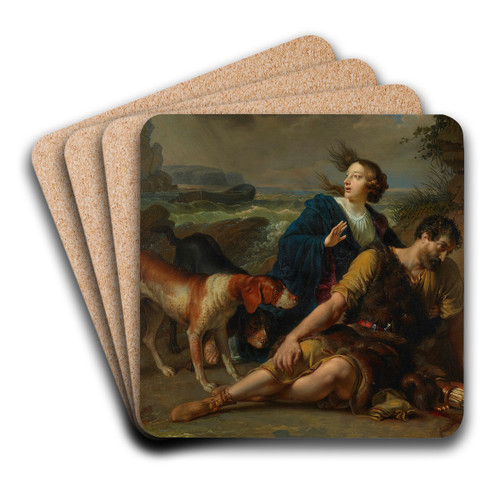 Arindal und Daura by Johann Peter Krafft Art Drink Coaster set