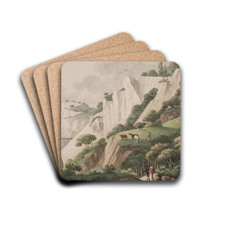 Udsigt af en del af kridtbjergene p Mn by Sren L. Lange Drink Coasters - set of 4 Udsigt af en del af kridtbjergene p Mn by Sren L. Lange Drink Coasters - set of 4