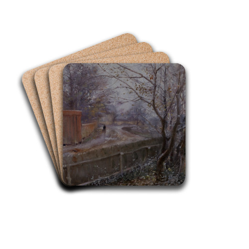 Autumn, Varberg by Nils Kreuger Drink Coasters - set of 4 Autumn, Varberg by Nils Kreuger Drink Coasters - set of 4