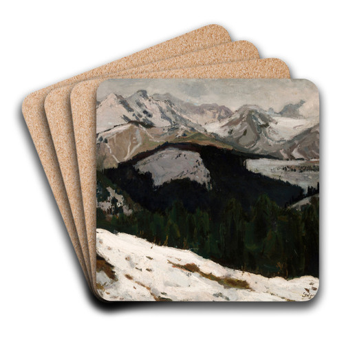 Thaw in the Tatra Mountains by Stefan Filipkiewicz Art Drink Coaster set
